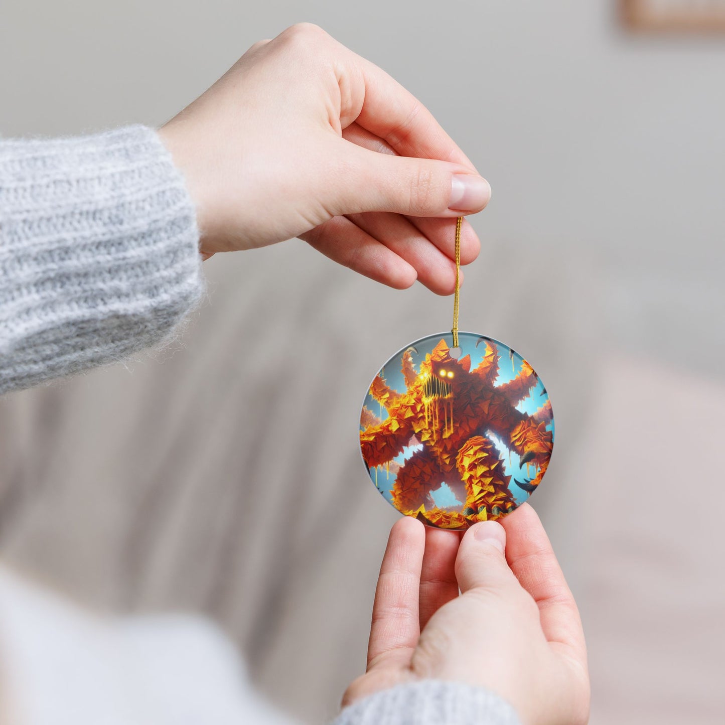 Nachozilla Warcodes Ceramic Ornament — Holiday Decoration