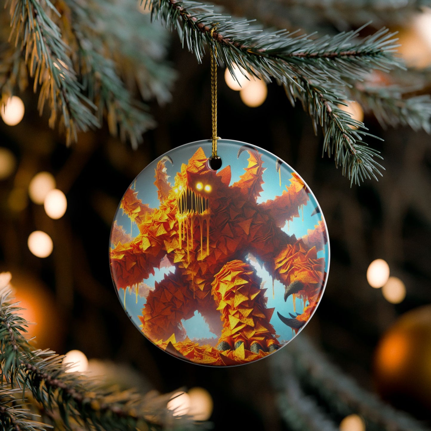 Nachozilla Warcodes Ceramic Ornament — Holiday Decoration