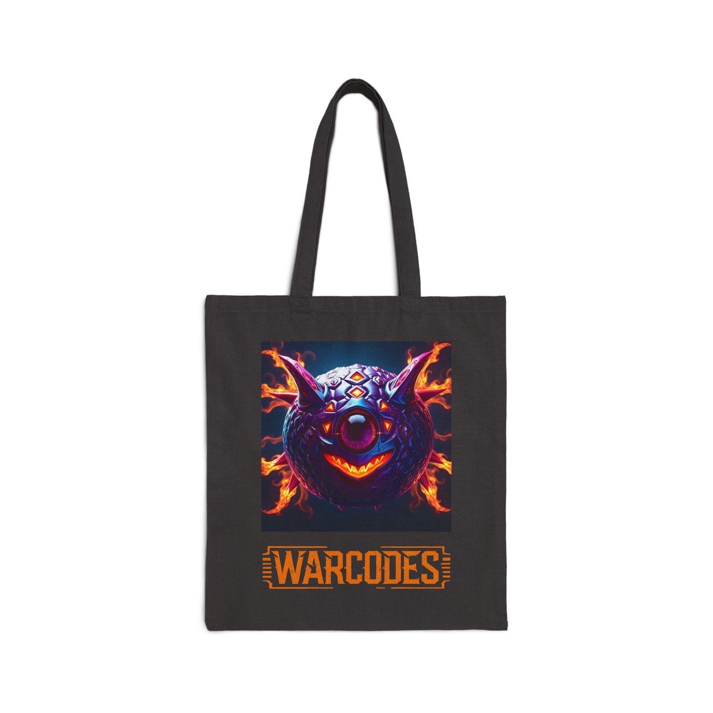 EvalentCrest Warcodes Graphic Cotton Canvas Tote Bag 937b19ce-1d41-42b6-b610-f7e5c87b18a5