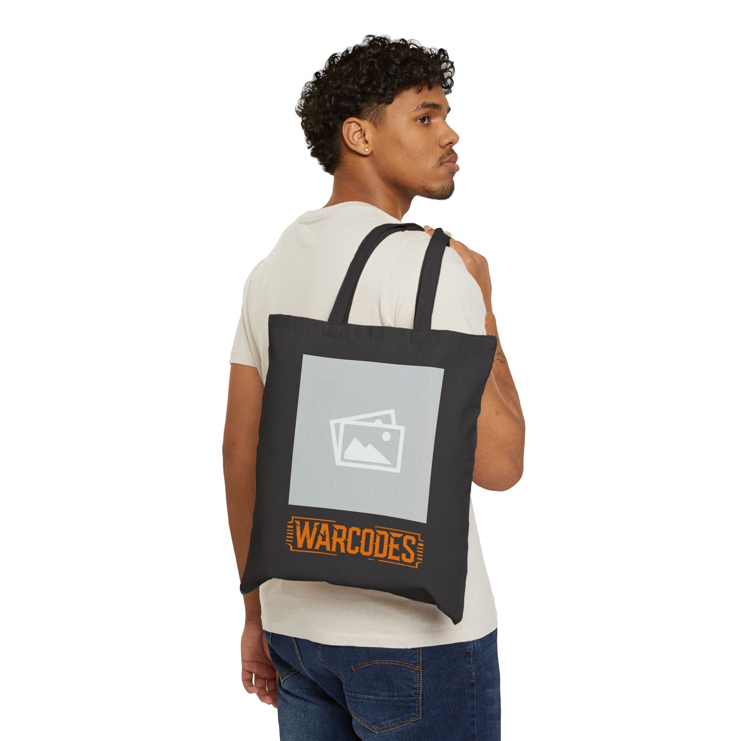 CUSTOM TEMPLATE Warcodes Graphic Cotton Canvas Tote Bag